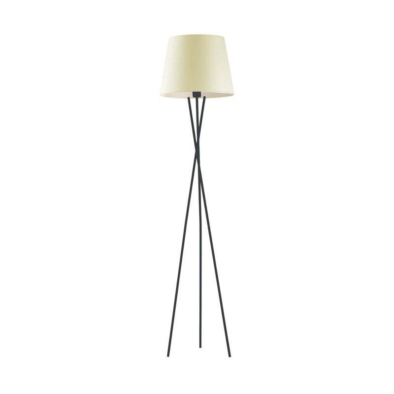 Arlaith 165cm Tripod Floor Lamp, Ecru, Black