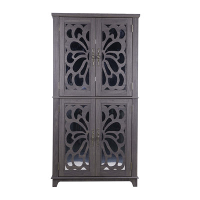 Buffet avec 4 portes en miroir