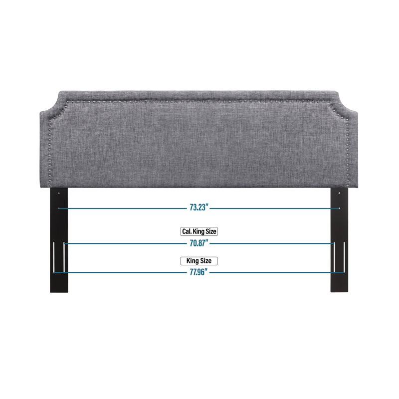 Daleiza Upholstered Headboard, Gray, King