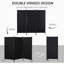 Paravent à 3 panneaux, écran d'intimité pliable de 6 pi de hauteur, cloison de séparation murale autoportante pour intérieur, bureau à domicile, noir