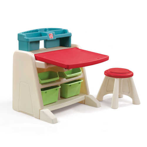 Step2 Flip & Doodle Easel Desk with Stool