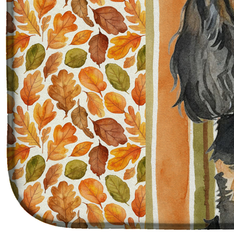 Tapis de vaisselle noir et brun