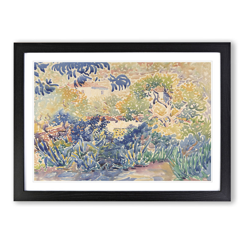 Landscape Vol.1 by Henri-Edmond Cross - Picture Frame Painting, 27cm H x 36cm W x 2cm D, Black Framed