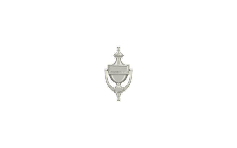 Victorian Brass Door Knocker, Brushed Nickel