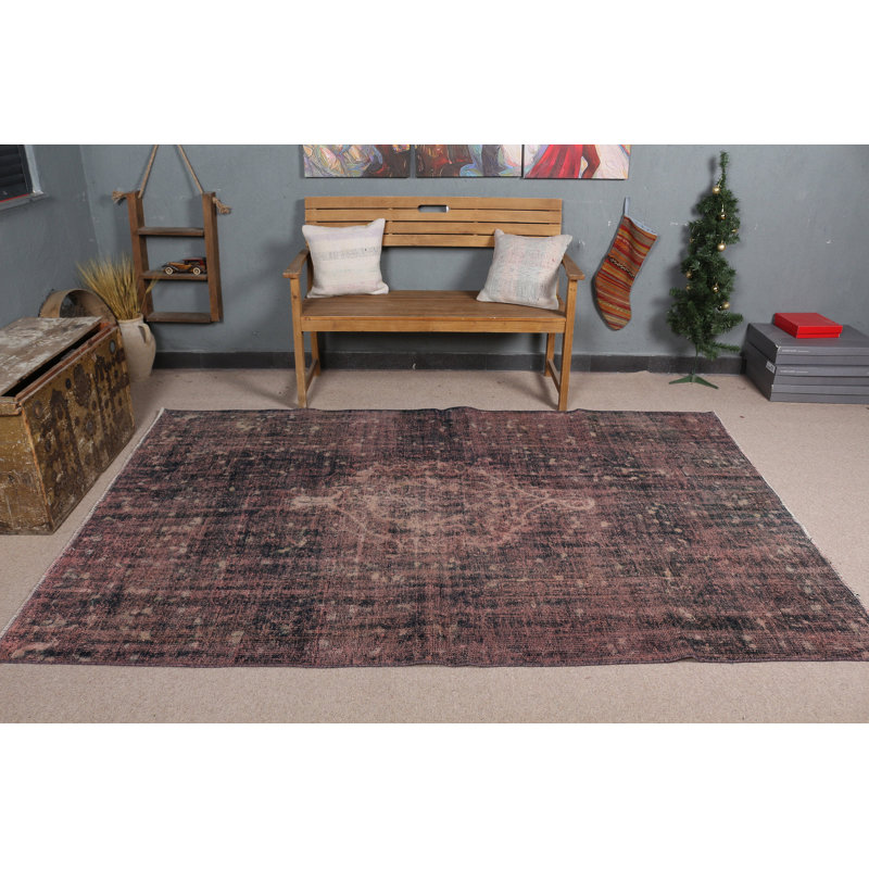 Tapis turc rétro fait à la main pour un décor antique unique dans votre salon de style antique
