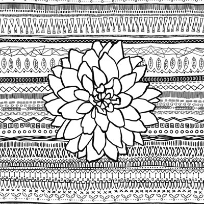 Line Pattern Flower
