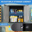 Armoire en métal avec serrure et tablette réglable pour bureau bien rangé