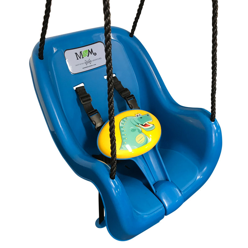 M&M Sales Enterprise Plastic Bucket Swing with Mounting Hangers and Chains