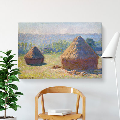 Haystacks Vol.1 by Claude Monet - Wrapped Canvas