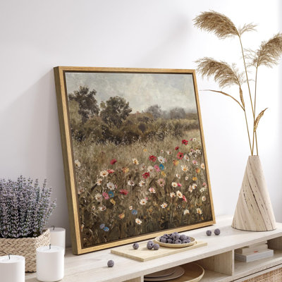 «Vintage Summer Delight Vibrant Wildflower Meadow Wilderness French Rustic French Country»