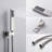 Rain Square Single Handle 1-Spray Shower Faucet 1.8 GPM With High Pressure 12 In. Shower Heads System -116078877