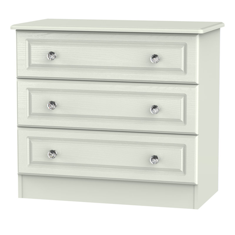 Fully Assembled Asphodèle 3 Drawer Chest, Kaschmir Ash