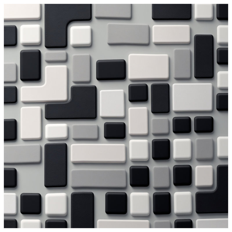 Tapis de bain à motif géométrique, 34in W x 21in L