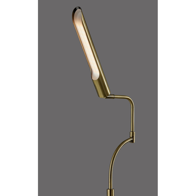 Mariner 66'' LED Task Floor Lamp, Antique Brass