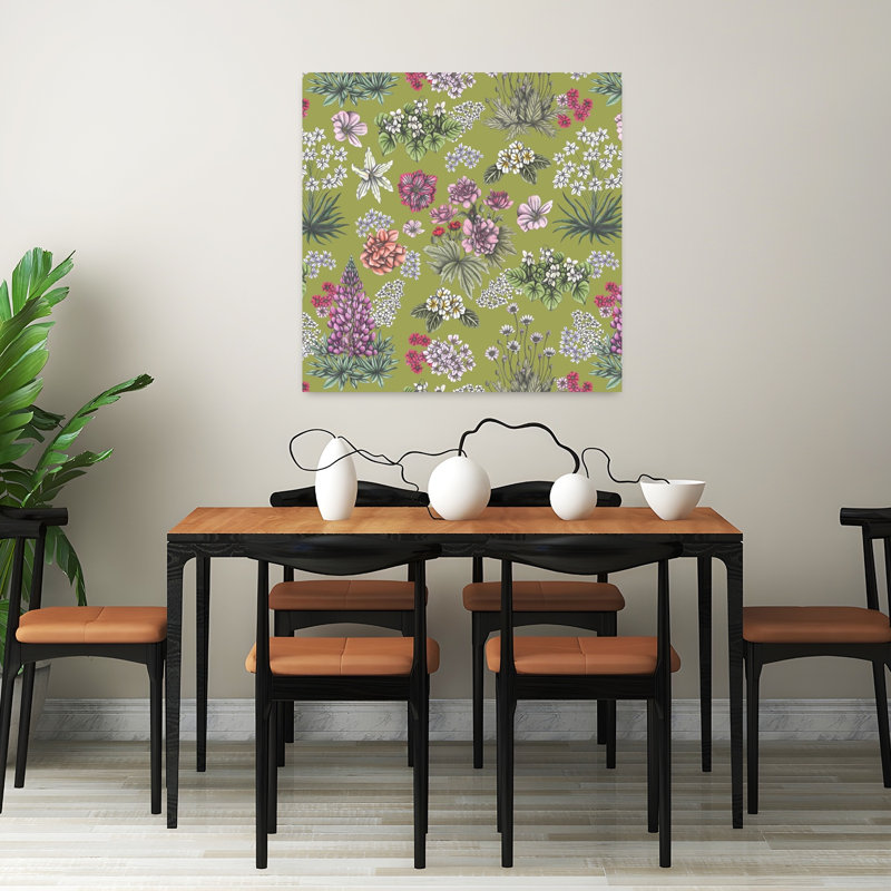 Art contemporain Art floral printanier, H 32 po x l 32 po