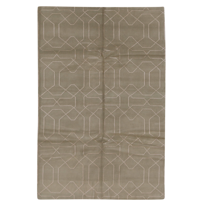 Tapis vert noué à la main de haute qualité