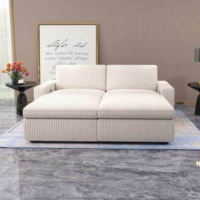 Milred Power Corduroy Reclining Sectional Symmetrical