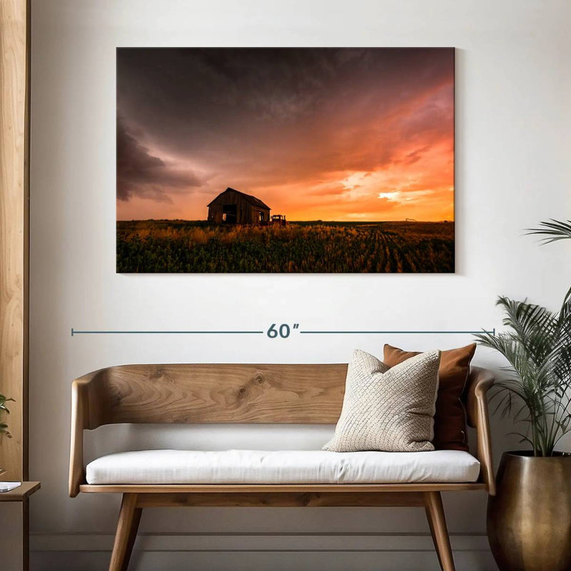 Lilie Barn and Oklahoma Sunset, H 32 po x l 48 po