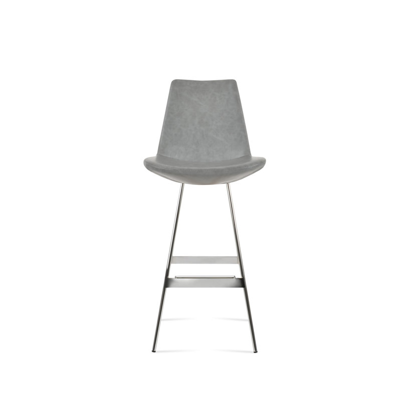 Eiffel Balat Stool, Light Gray, Chrome