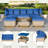 4 Pieces Uv-proof Resin Wicker Patio Sofa Set Included A 4-seat Sofa, 2 Ottomans, A Lifting Table, Retractable Canopy, Cushions And Adjustable Backrest-816908986