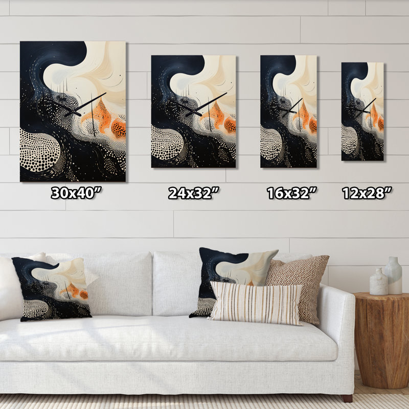 Deep Marine Scenes Modern Collage I - Coastal Coral Modern Wall Clock, Large