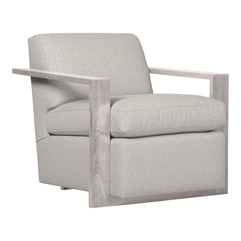 Thom Filicia Home 32" Wide Upholstered Armchair, Dove Gray, Navada Granite