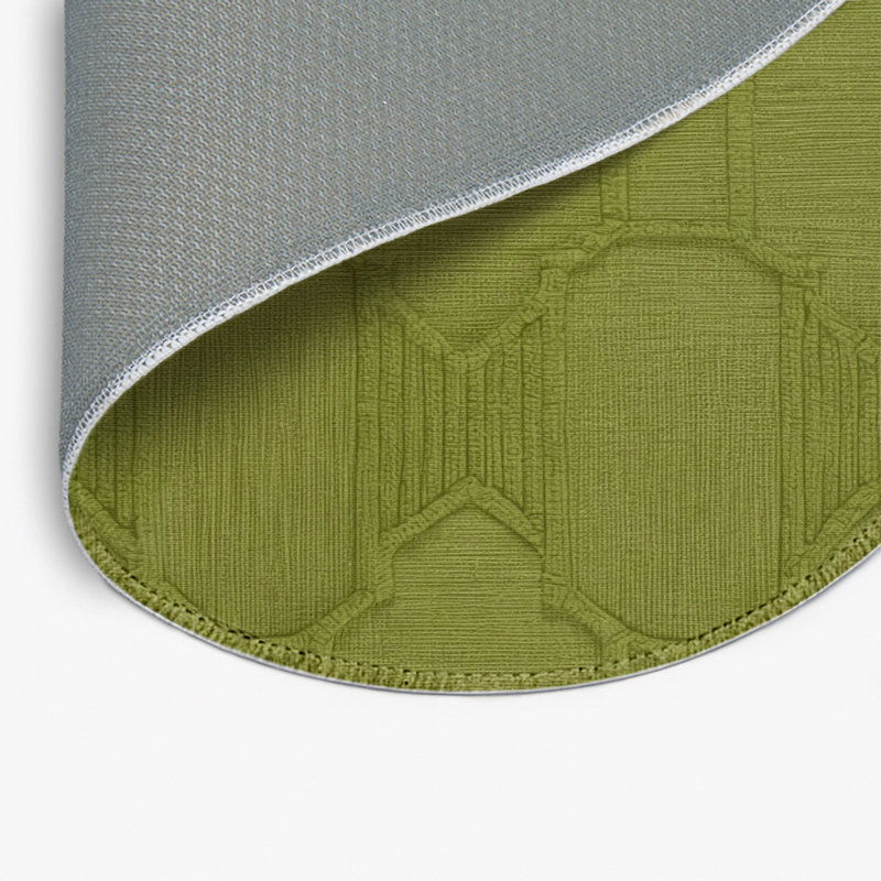 Trellis Brown Indoor and Outdoor Area Rug, Round 5'