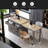 74.5 Inch Kitchen Island With Extendable Dining Table , Rolling Kitchen Island On Wheels With Spice Rack And 2 Drawers, Kitchen Storage Cart With 4 Door Cabinet, For Kitchen, Dining Room-1193099845