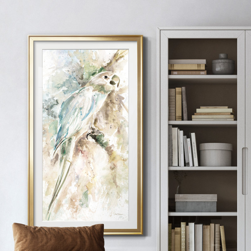 Morning In Rio I - peinture encadrée, H 22,5 po x l 42,5 po x P 1,5 po, Doré