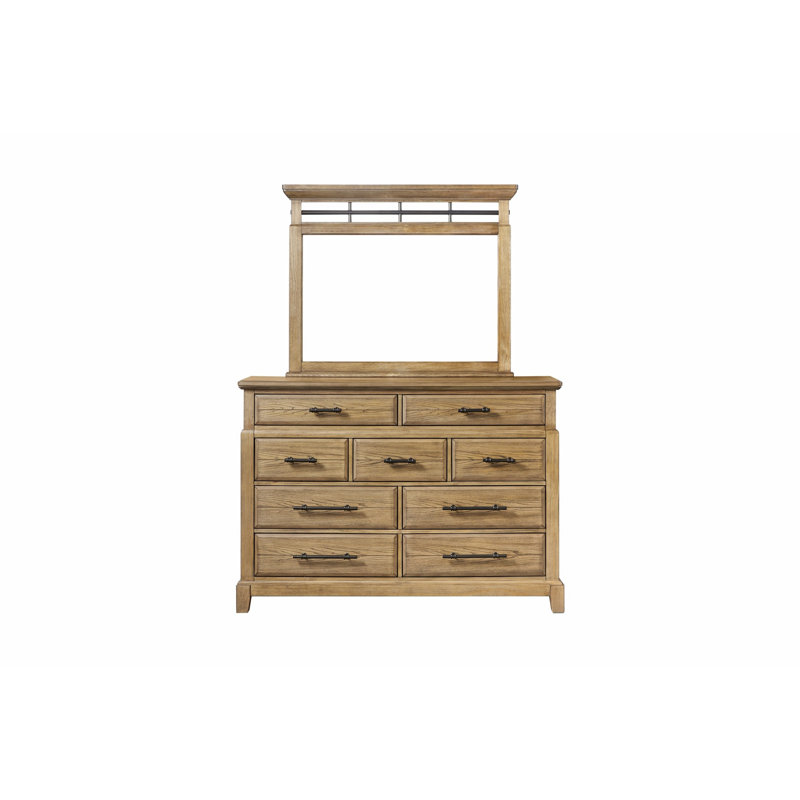 Commode 9 tiroirs avec poignées en métal