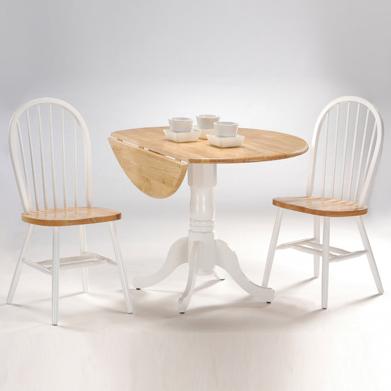 Ensemble de salle à manger Deilani, Blanc / Naturel