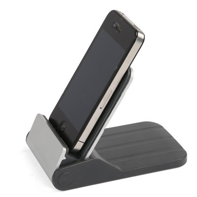 Support pour téléphone universel pliable M&T Affiche - Support de bureau réglable gris-noir pour téléphones intelligents de 5 à 7 pouces, tablettes, iPads, lecteurs électroniques - Conception pliable et antidérapante portable pour la maison, le bureau ou l'entreprise
