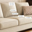 Causeuse-coussin modulaire en lin de coton blanc-65181177