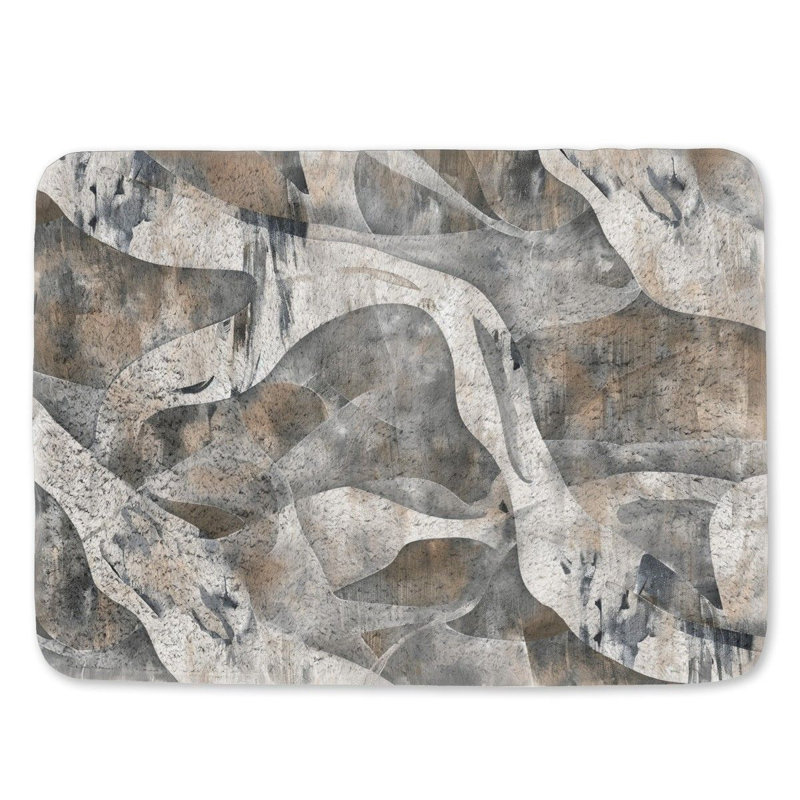 Tapis de bain en microfibre / microsuède Emry, L 21 po x L 34 po