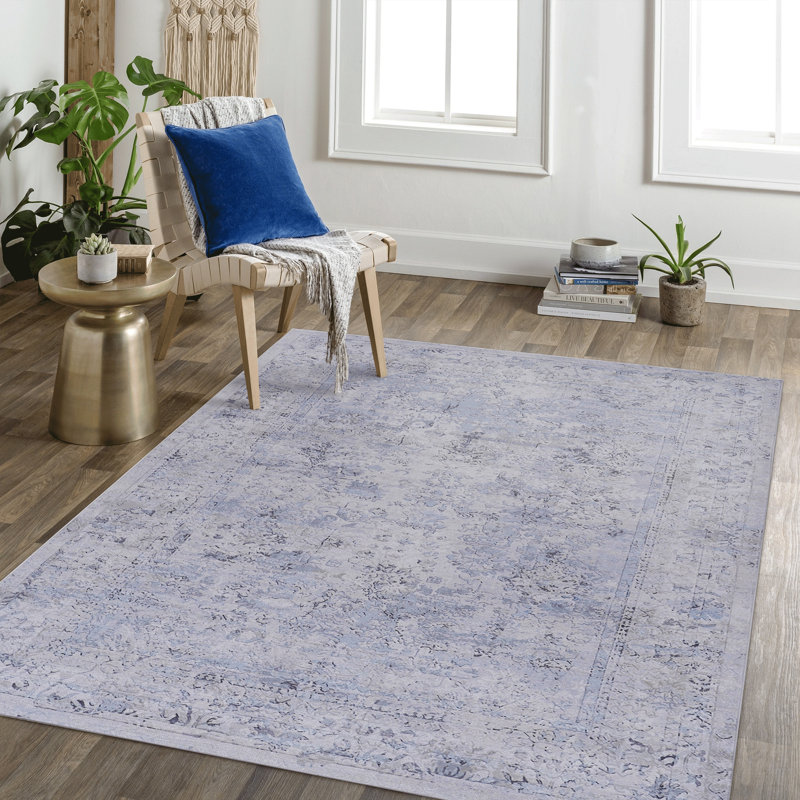 Area Rug, Washable Rug, Low-Pile, Non-Slip, Non-Shedding, Foldable, Kid & Pet Friendly, Rectangle 8' x 10'