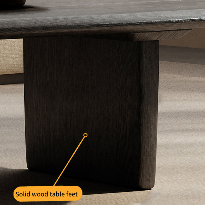 Table basse irrégulière en bois massif, H 15,74 po x L 39,37 po x l 19,68 po