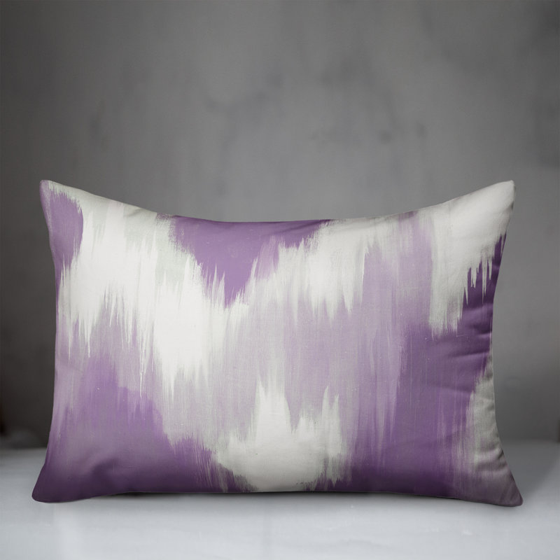 Coussin décoratif à motif abstrait, Mauve