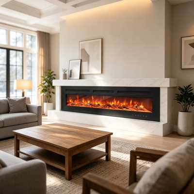 Wrought Studio Black Electric Fireplace Insert