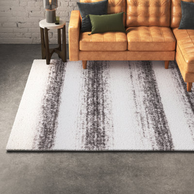 Tapis rayé gris clair / gris Omaury