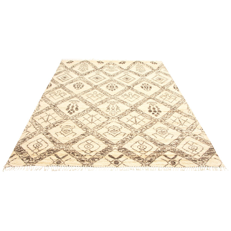 Tapis décoratif en laine noué à la main de conception unique 9 pi 8 po x 13 pi 4 po Aulton noué à la main