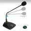 Système de microphone à fil de bureau à col-de-cygne de bureau - Micro à condensateur de voix câblé avec filtre à bruit de table - Cordon de son XLR à 1/4 po - Pour karaoké, conférence, studio audio - Pyle PDMIKC5 noir