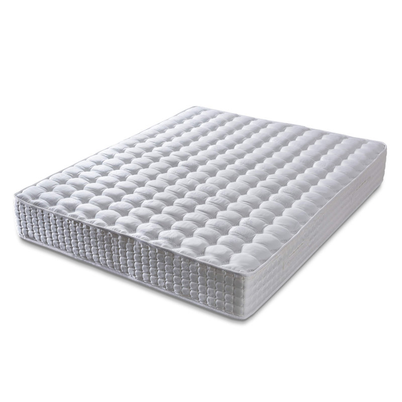 Premium Pocket Spring Mattress, White, 63.0 x 78.7 x 11.8 inches | FR Saten Fabric Cover, Fire Retardant | Exceptional Comfort & Support, Perfect for a Restful Sleep | Assembled, Solid Color Design