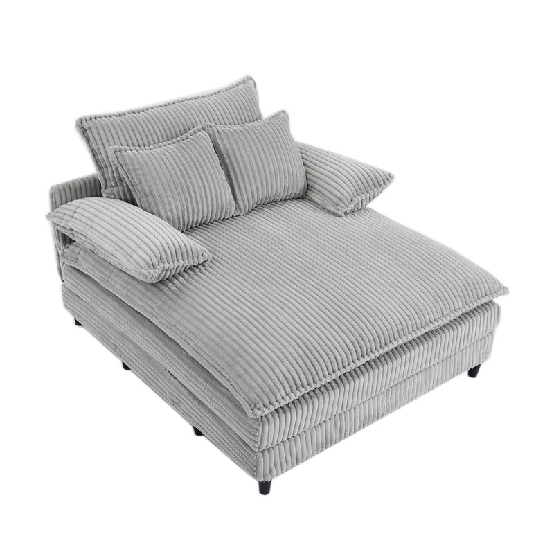 Méridienne surdimensionnée 54,75 po, Gris