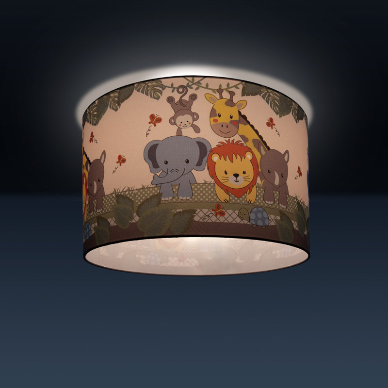 Nadeem Fabric Flush Ceiling Light