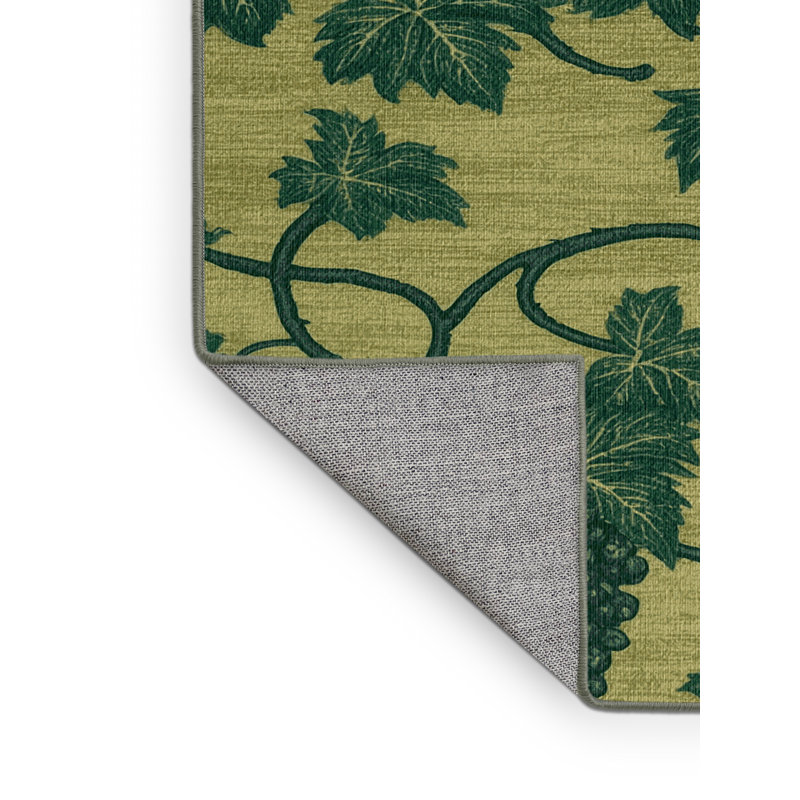 Washable Grape Vines Farm Area Rug, Rectangle 8' x 12'