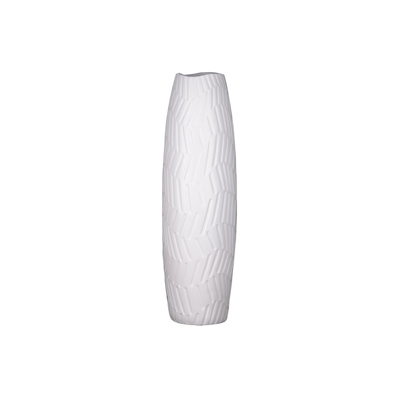 Vase de plancher gravé en vagues Lisdale, H 23,25 po x l 7 po x P 7 po