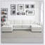 Ensemble de canapé modulaire en chenille de 134 po x 66 po, ensemble de coussins en U avec coussins doubles
