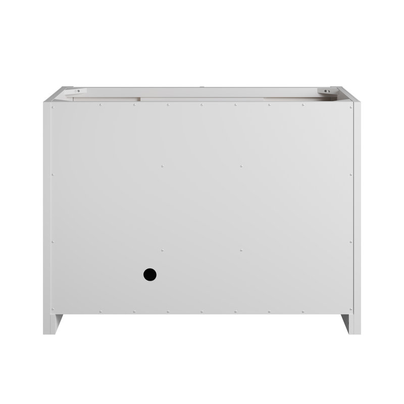 Bellshire 48" W Single Vanity, 48", Eternal Jasmine Pearl Silestone, Bright White