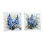 Blue Bonnets Charm In Winter - Blue Bonnets, ensemble d'art mural en verre sur verre, ensemble de 2-1347887232