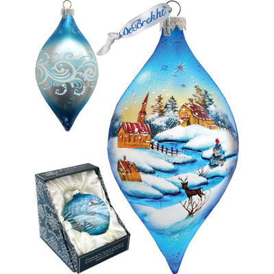 Collection de splendor de noël en verre winter village
